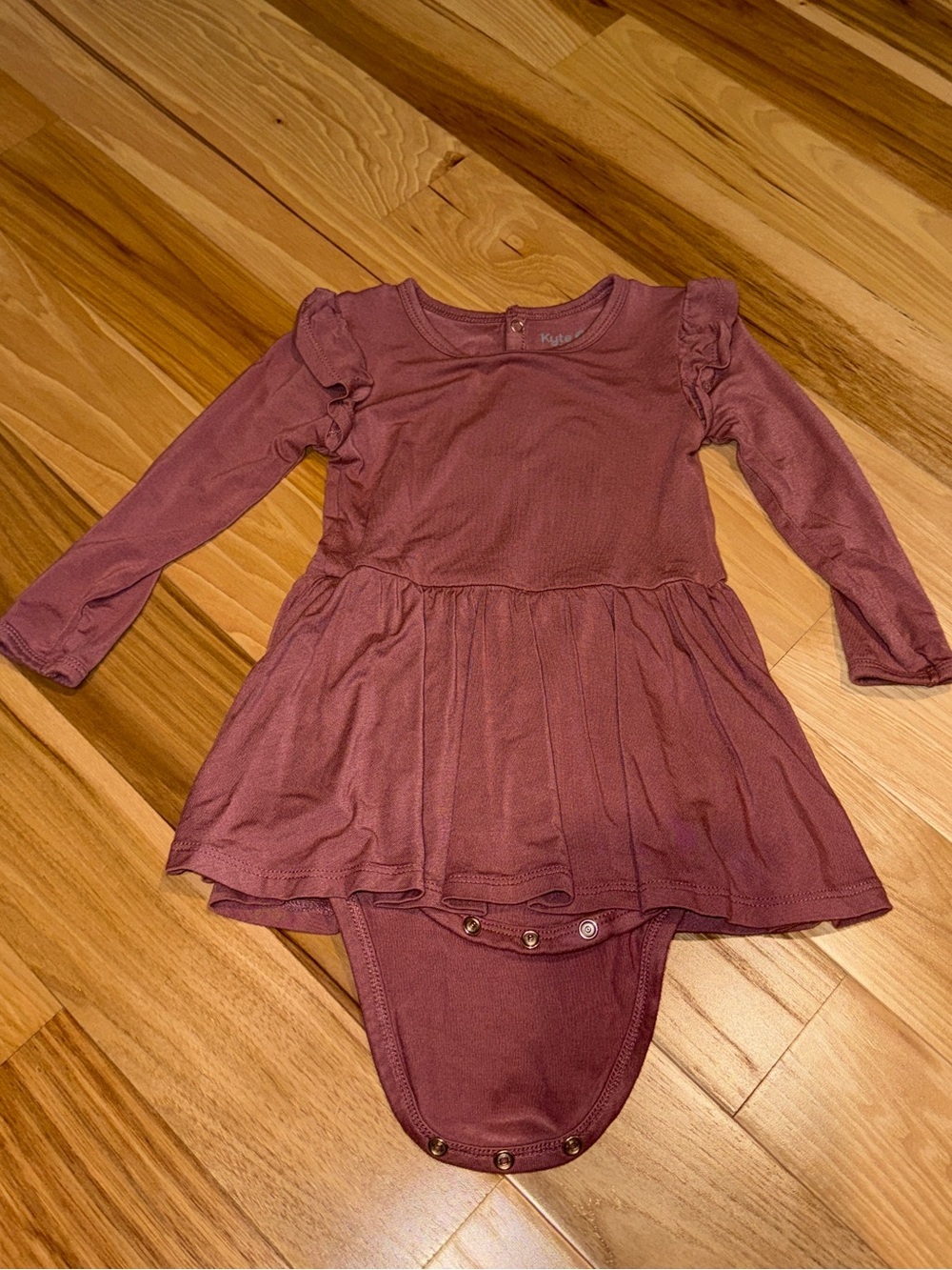 Kyte Baby Dusty Rose Long Sleeve Dress with Body Suit
